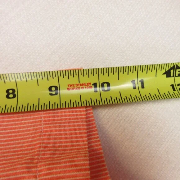 Abercrombie & Fitch Cotton Short Sleeve Seersucker Shirt Size L Salmon Orange - Picture 10 of 11